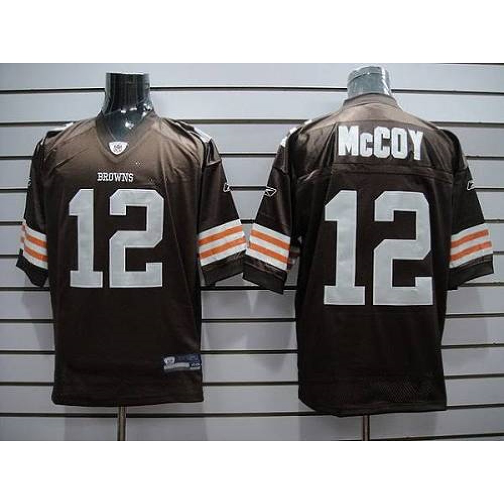 Browns #12 Colt McCoy Brown Stitched Youth NFL Jersey