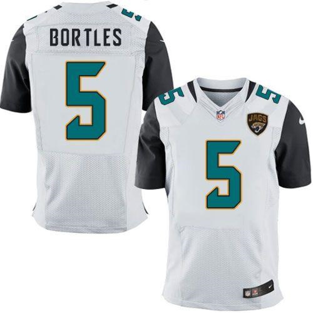 Jaguars #5 Blake Bortles White Men's Stitched NFL Elite Jersey