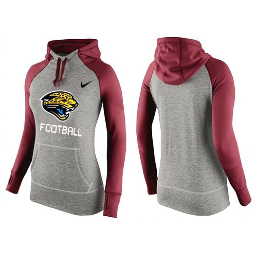Women'sJacksonville Jaguars Performance Hoodie Grey & Red