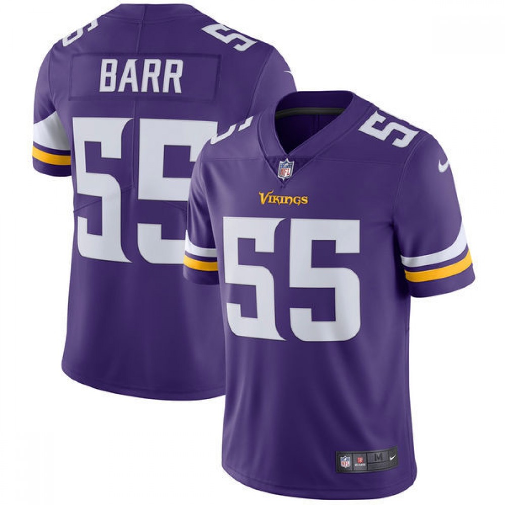 Men's Minnesota Vikings #55 Anthony BarrPurple Vapor Untouchable Limited Stitched NFL Jersey