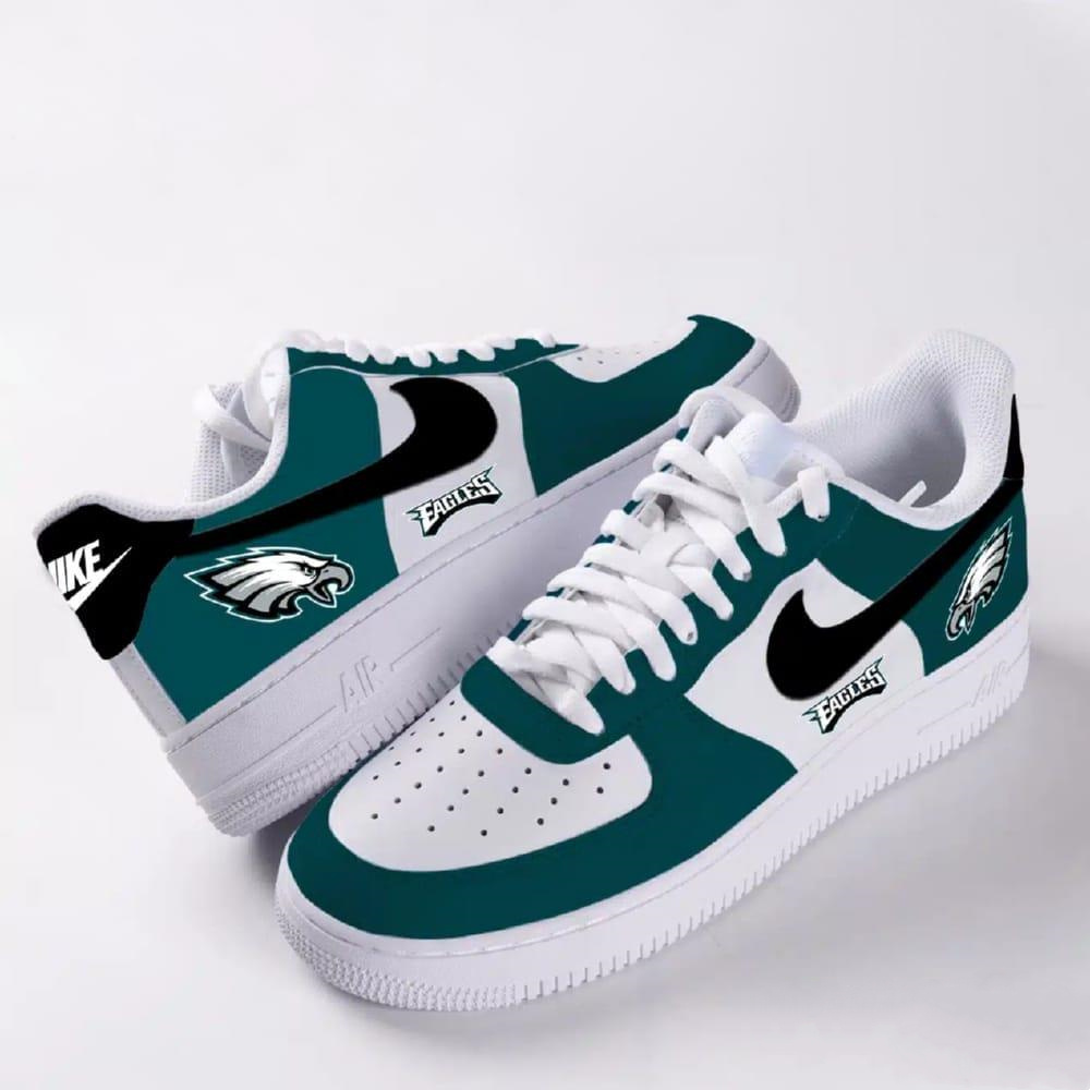Unisex Nike x NFL Philadelphia Eagles Custom Air Force 1 Low Team Sneakers