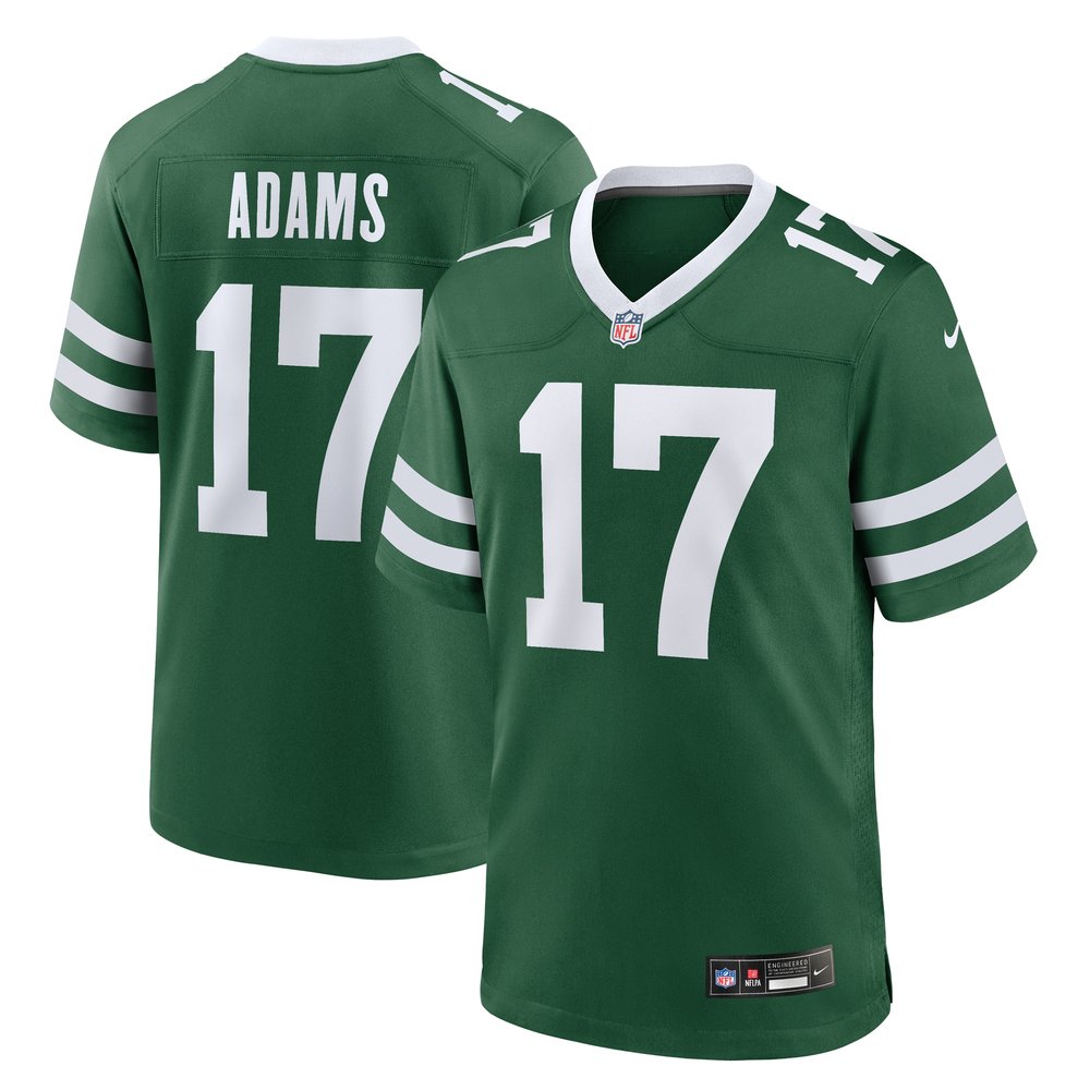 Men's New York Jets #17 Davante AdamsLegacy Green Game Jersey