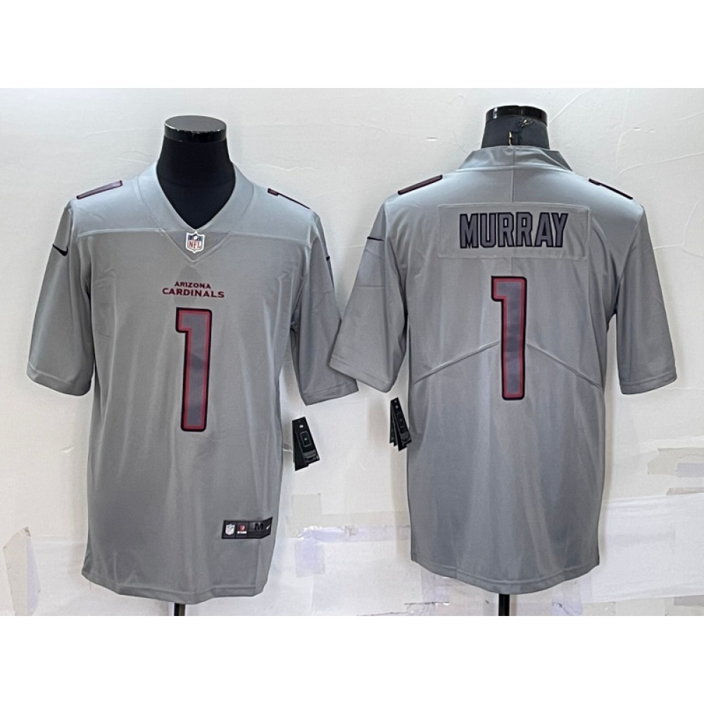 Men's Arizona Cardinals #1 Kyler Murray Grey Atmosphere Fashion Stitched Jersey