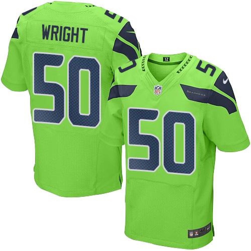 Seahawks #50 K.J. Wright Green Men's Stitched NFL Elite Rush Jersey