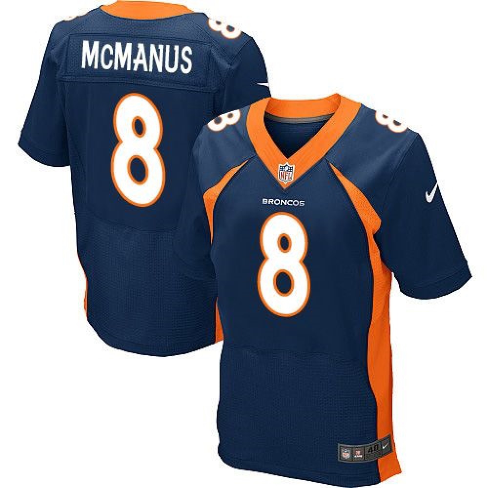 Broncos #8 Brandon McManus Navy Blue Alternate Men's Stitched NFL New Elite Jersey