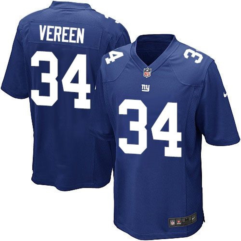 Giants #34 Shane Vereen Royal Blue Team Color Youth Stitched NFL Elite Jersey
