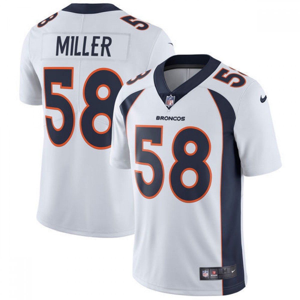 Men's Denver Broncos #58 Von MillerWhite Vapor Untouchable Limited Stitched NFL Jersey