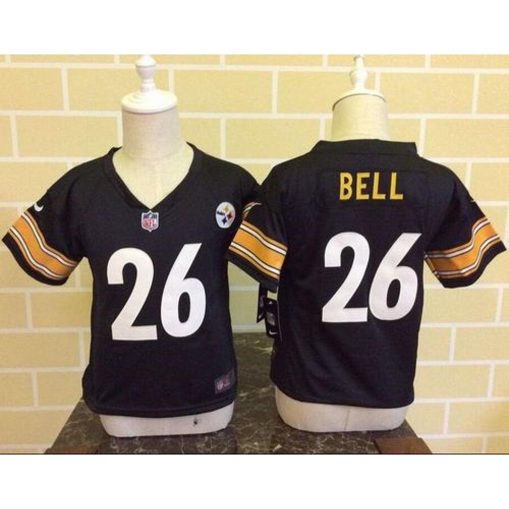 ToddlerSteelers #26 Le'Veon Bell Black Team Color Stitched NFL Elite Jersey