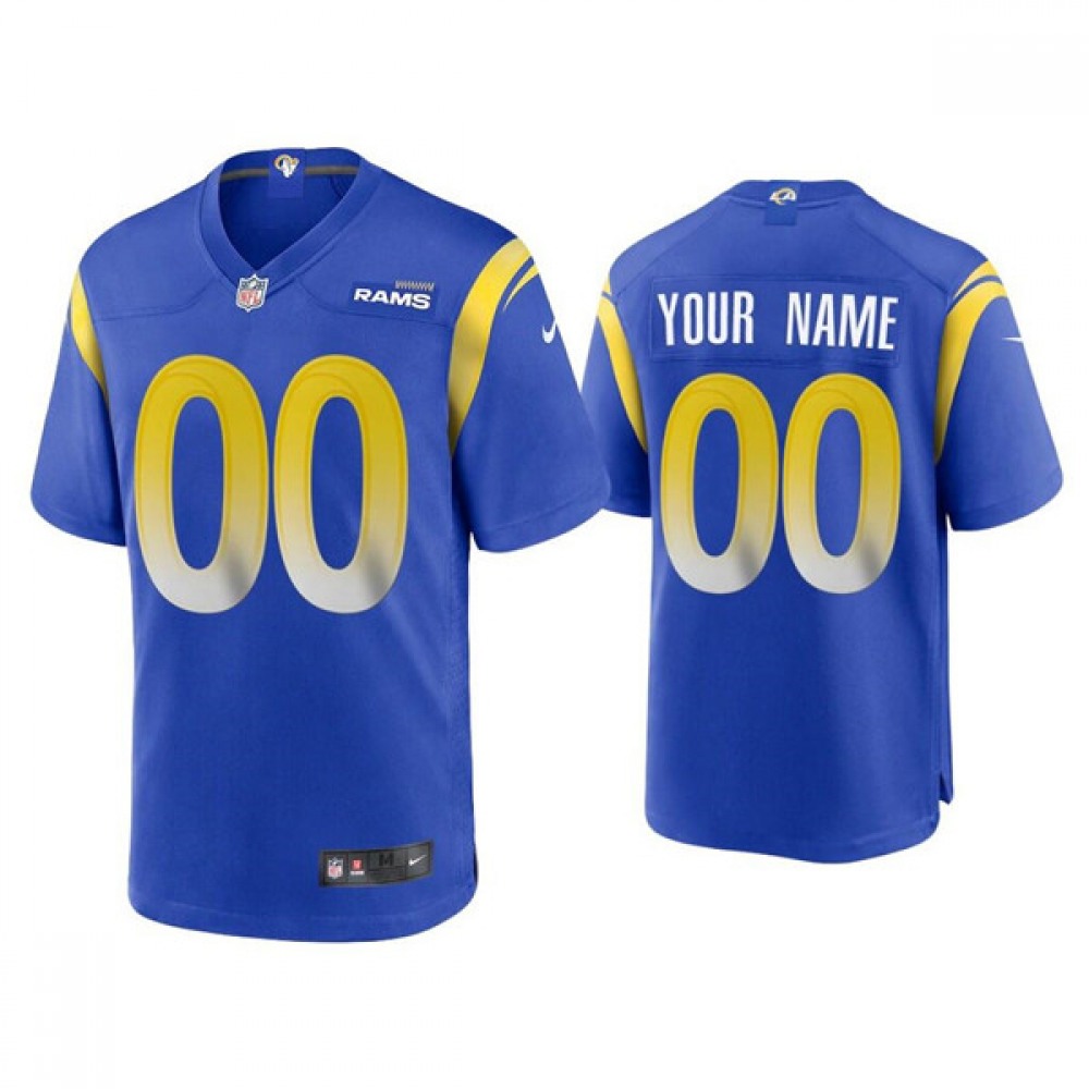 Men's Los Angeles Rams ACTIVE PLAYER Custom 2020 New Blue Vapor Untouchable Limited Stitched Jersey