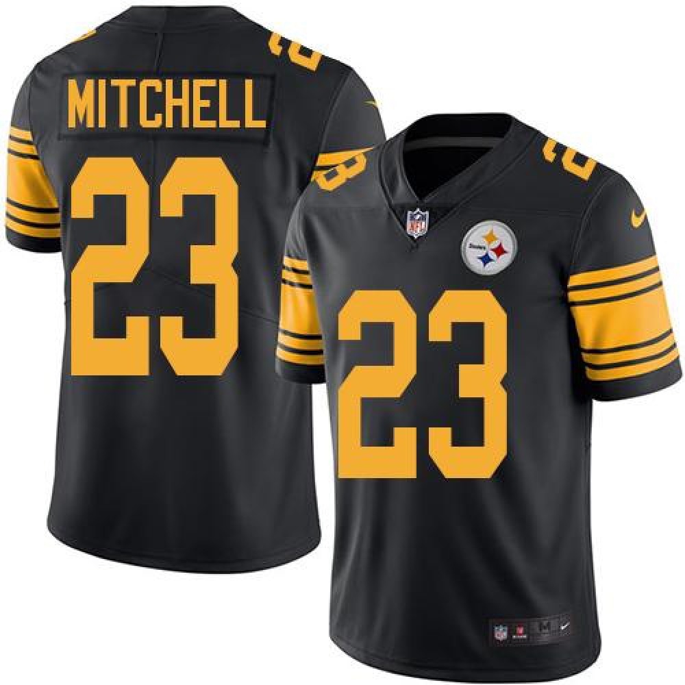 Steelers #23 Mike Mitchell Black Men's Stitched NFL Limited Rush Jersey