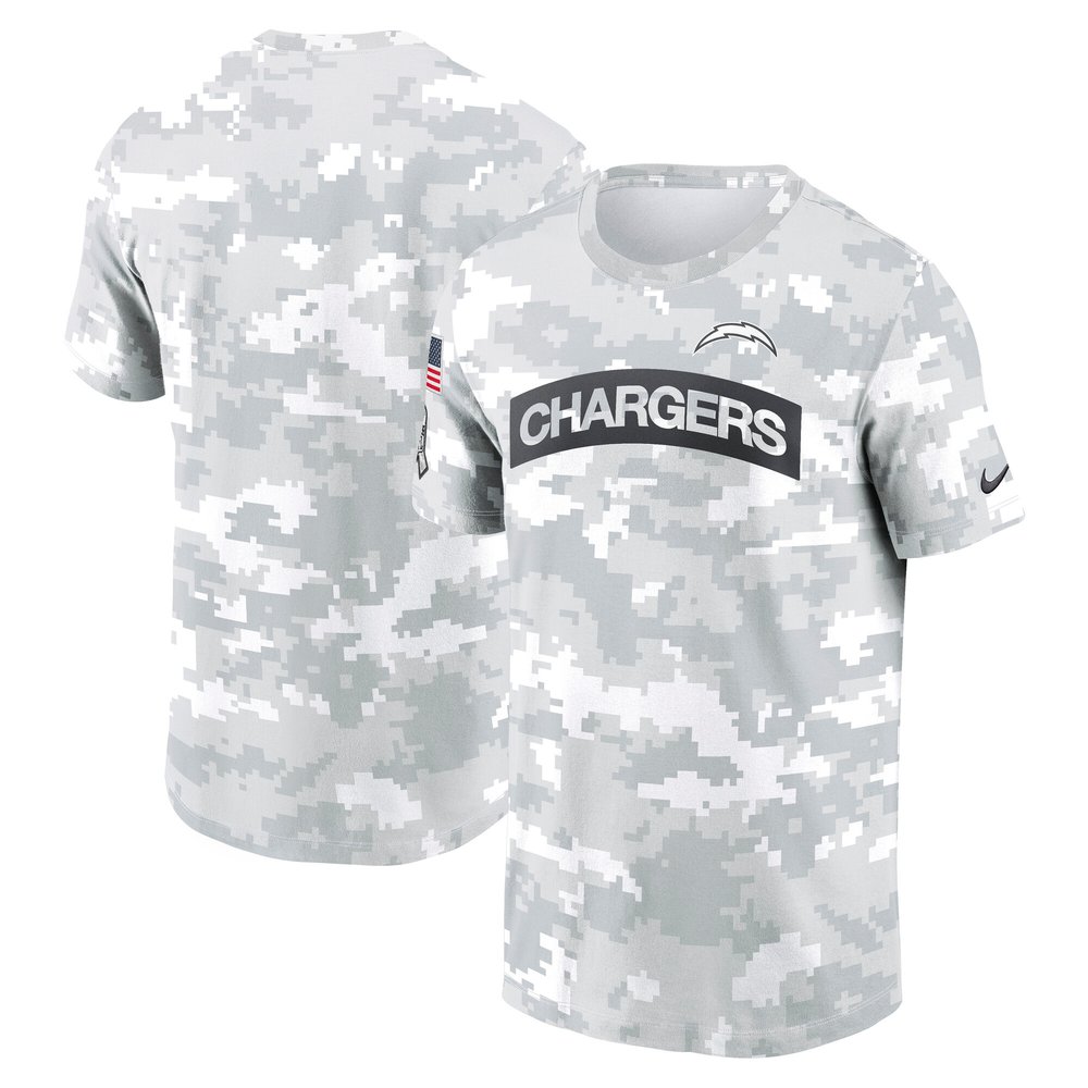 Men's Los Angeles ChargersArctic Camo 2024 Salute To Service Performance T-Shirt