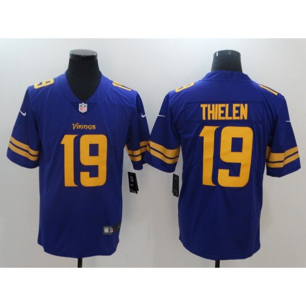 Men'sMinnesota Vikings #19 Adam Thielen Purple Vapor Untouchable Limited Stitched NFL Jersey