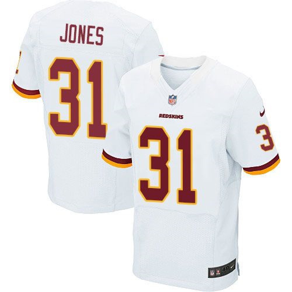 Redskins #31 Matt Jones White Men's Stitched NFL Elite Jersey