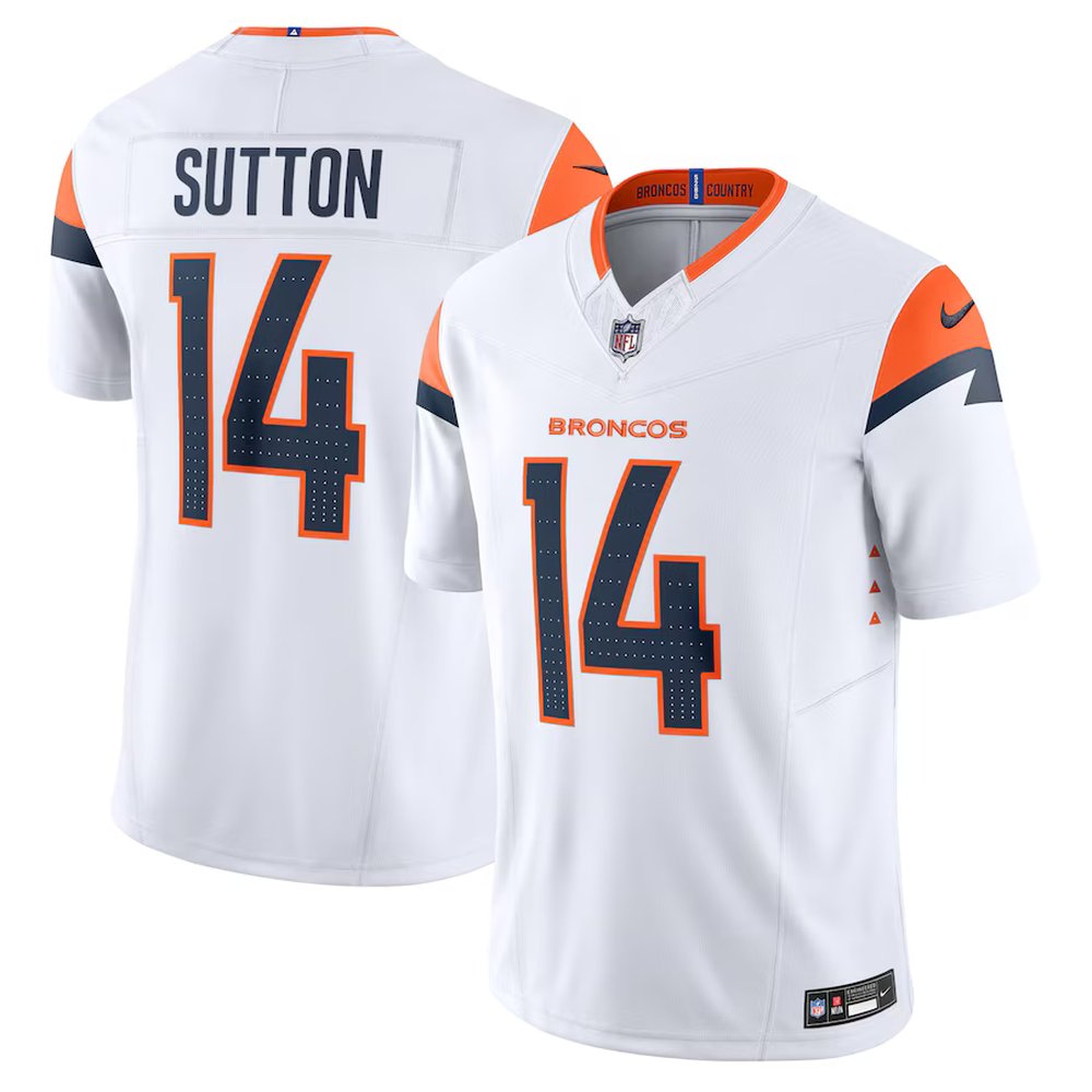 Men's Denver Broncos Courtland SuttonWhite Mile High Collection Vapor F.U.S.E. Limited Jersey