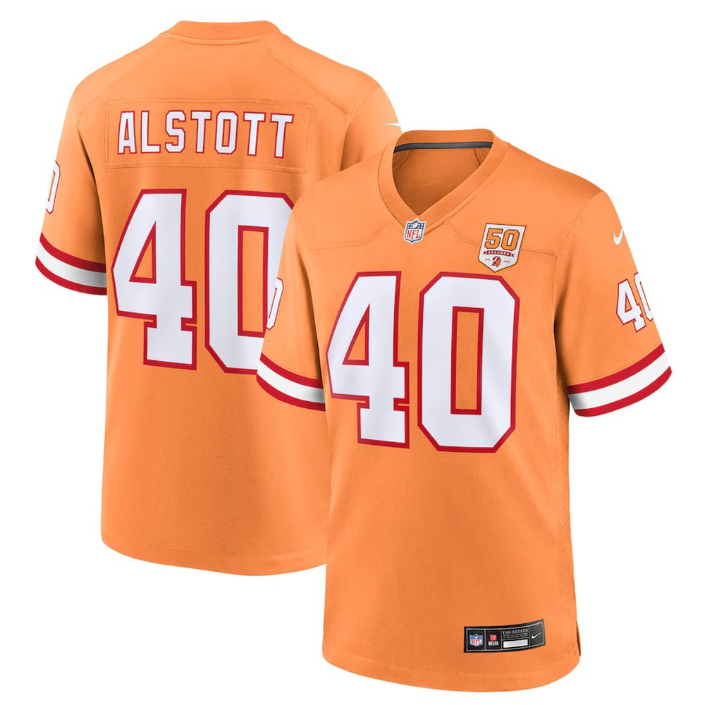 Youth Tampa Bay Buccaneers #40 Mike Alstott Nike Creamsicle 50th Season Game Jersey