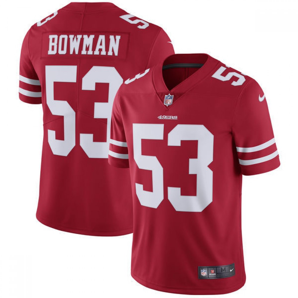 Youth San Francisco 49ers #53 NaVorro BowmanScarlet Vapor Untouchable Limited Stitched NFL Jersey