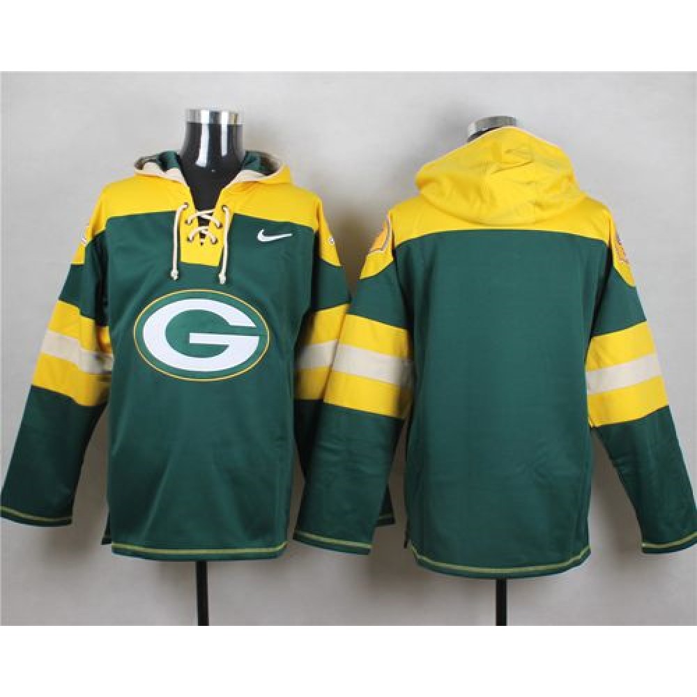 Packers Blank Green Player Pullover NFL Hoodie