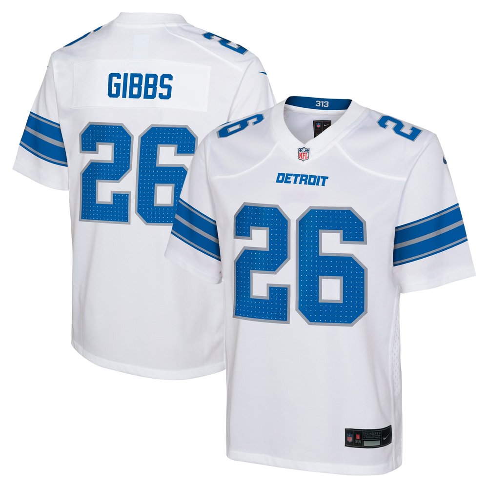 Youth Detroit Lions #26 Jahmyr GibbsWhite Player Game Jersey