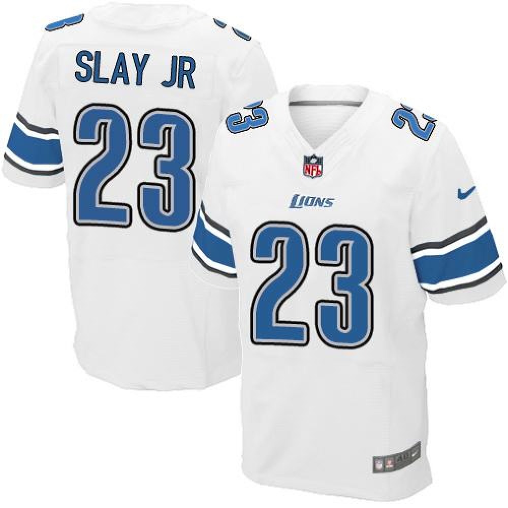 Lions #23 Darius Slay JR White Men's Stitched NFL Elite Jersey