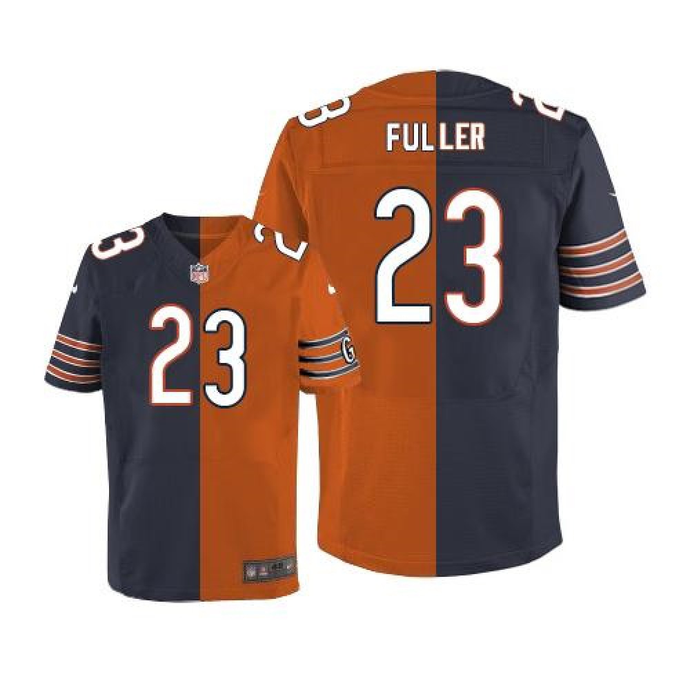Bears #23 Kyle Fuller Navy Blue/Orange Men's Stitched NFL Elite Split Jersey
