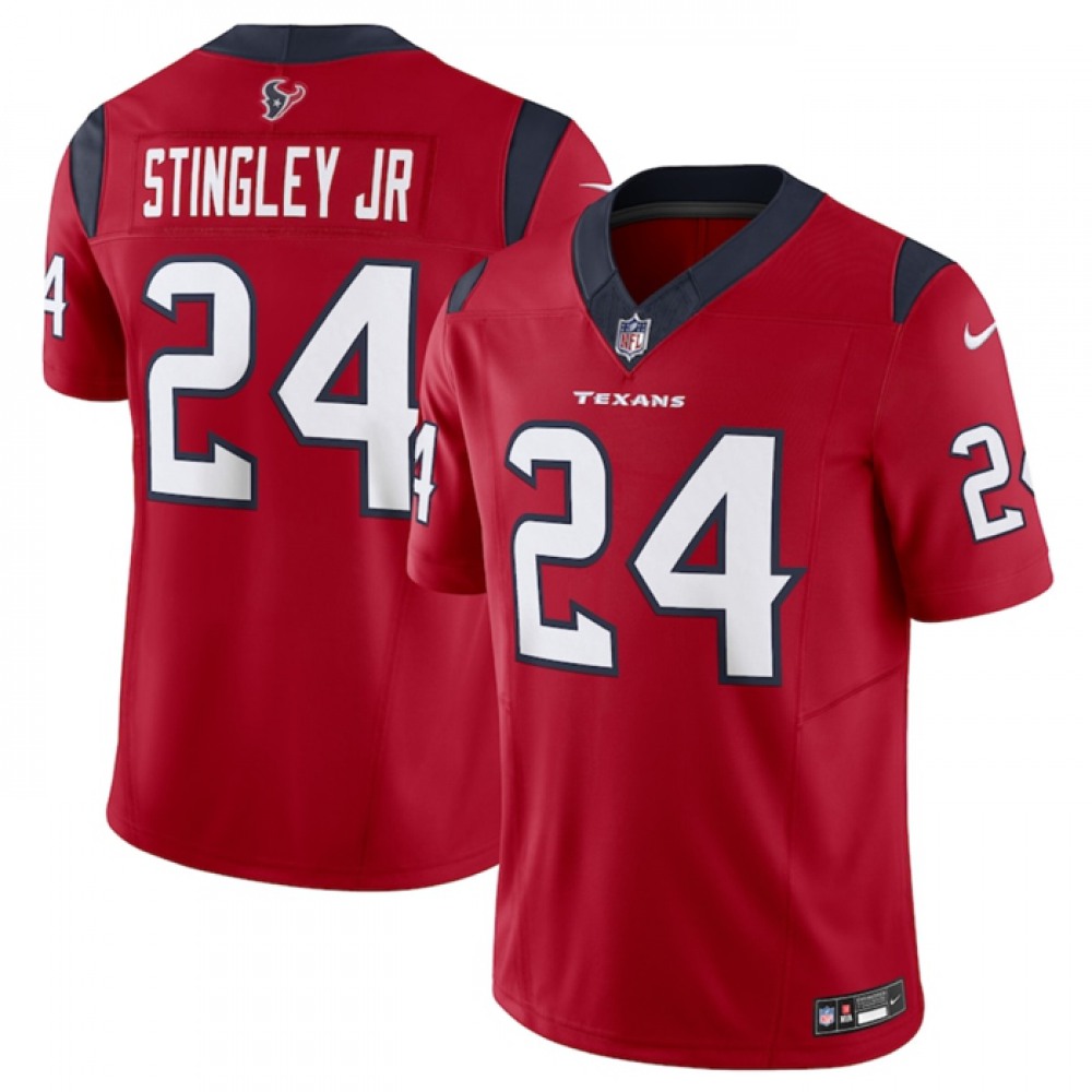 Men's Houston Texans #24 Derek Stingley Jr.Red 2023 F.U.S.E Vapor Untouchable Stitched Football Jersey