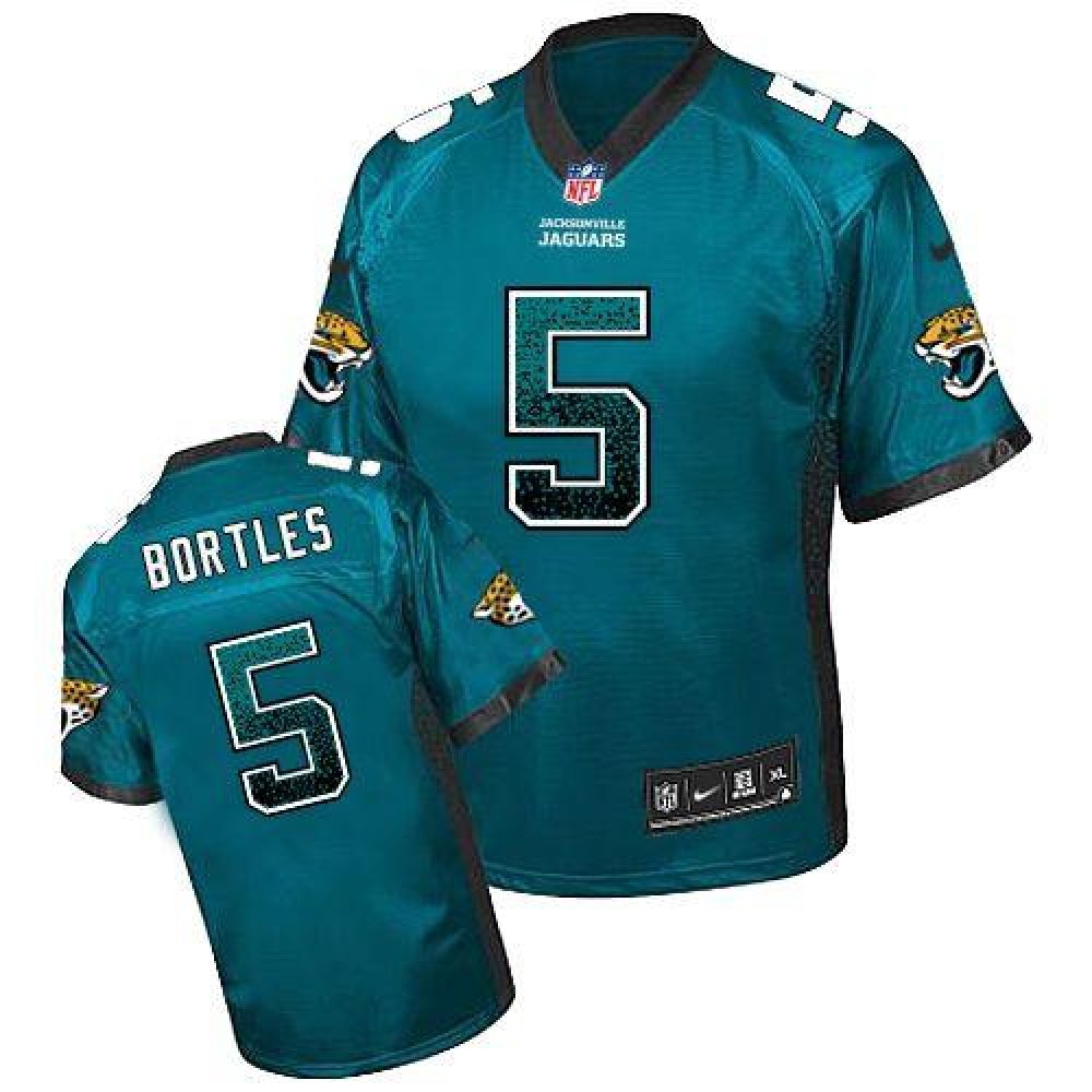 Jaguars #5 Blake Bortles Teal Green Team Color Youth Stitched NFL Elite Drift Fashion Jersey