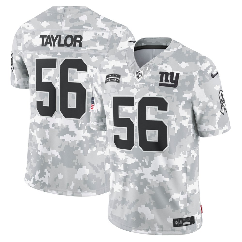 Men's New York Giants Lawrence TaylorArctic Camo 2024 Salute to Service Retired Player Limited Jersey