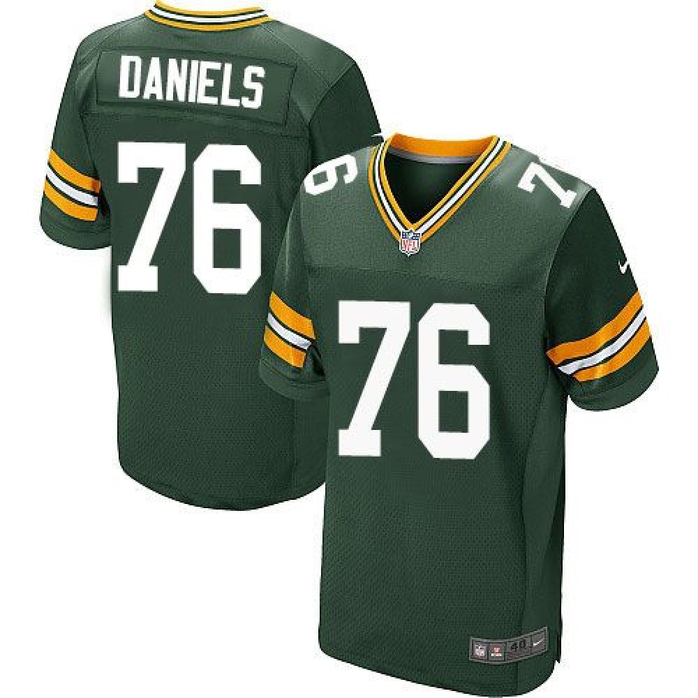 Packers #76 Mike Daniels Green Team Color Men's Stitched NFL Elite Jersey