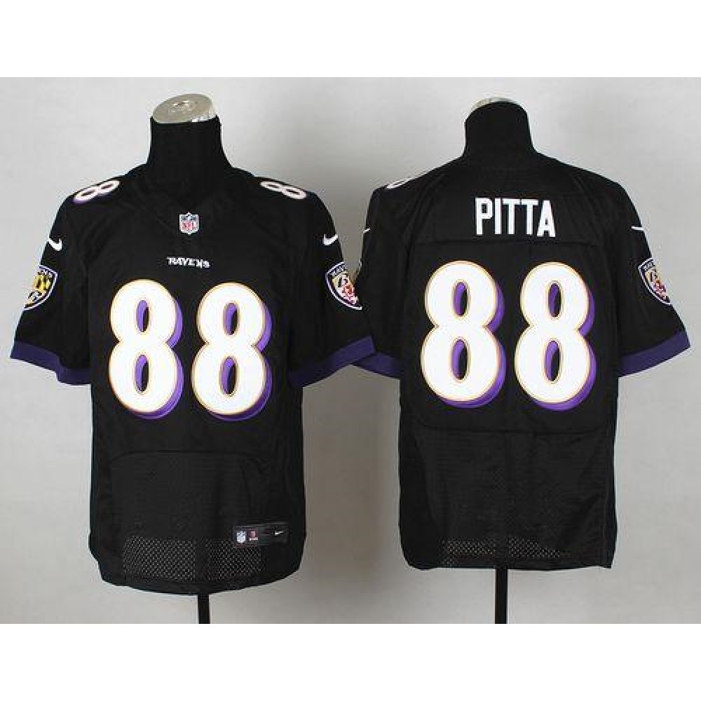 Ravens #88 Dennis Pitta Black Alternate Men's Stitched NFL Elite Jersey