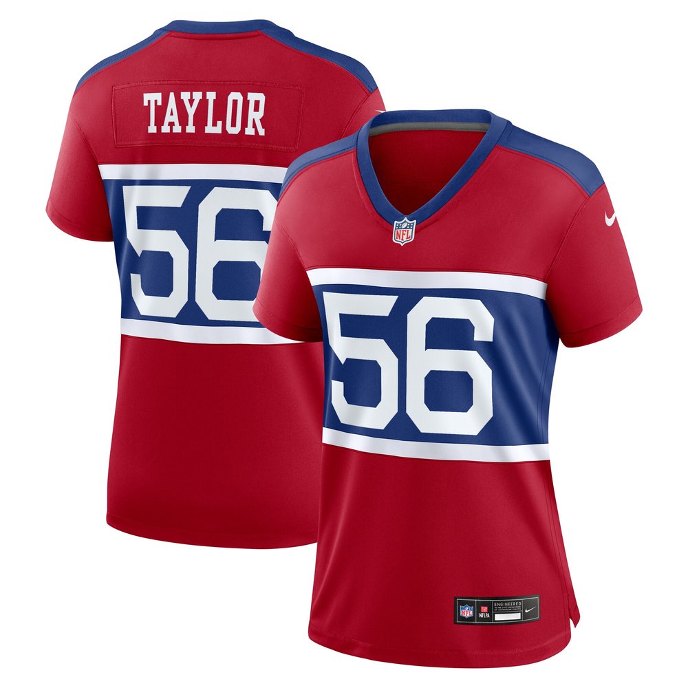 Women's New York Giants Lawrence TaylorCentury Red Alternate Retired Player Game Jersey