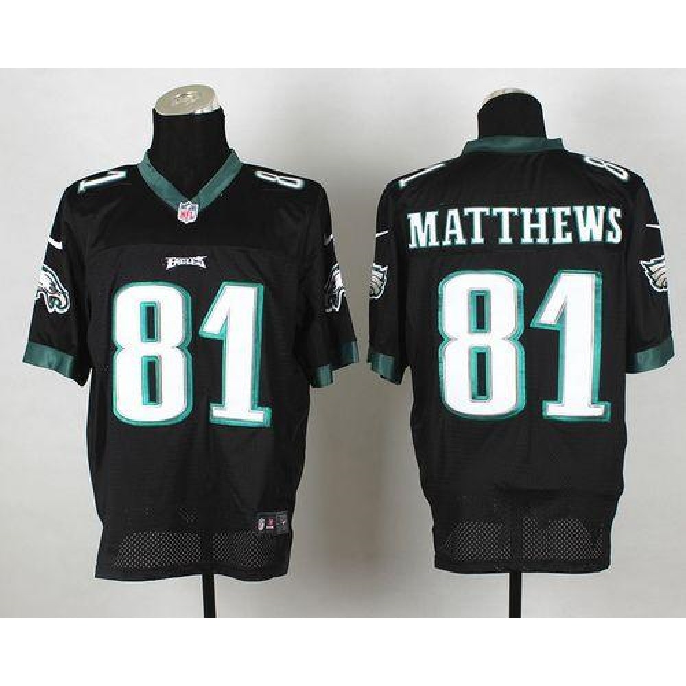Eagles #81 Jordan Matthews Black Alternate Men's Stitched NFL Elite Jersey