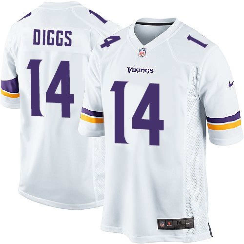 Vikings #14 Stefon Diggs White Youth Stitched NFL Elite Jersey
