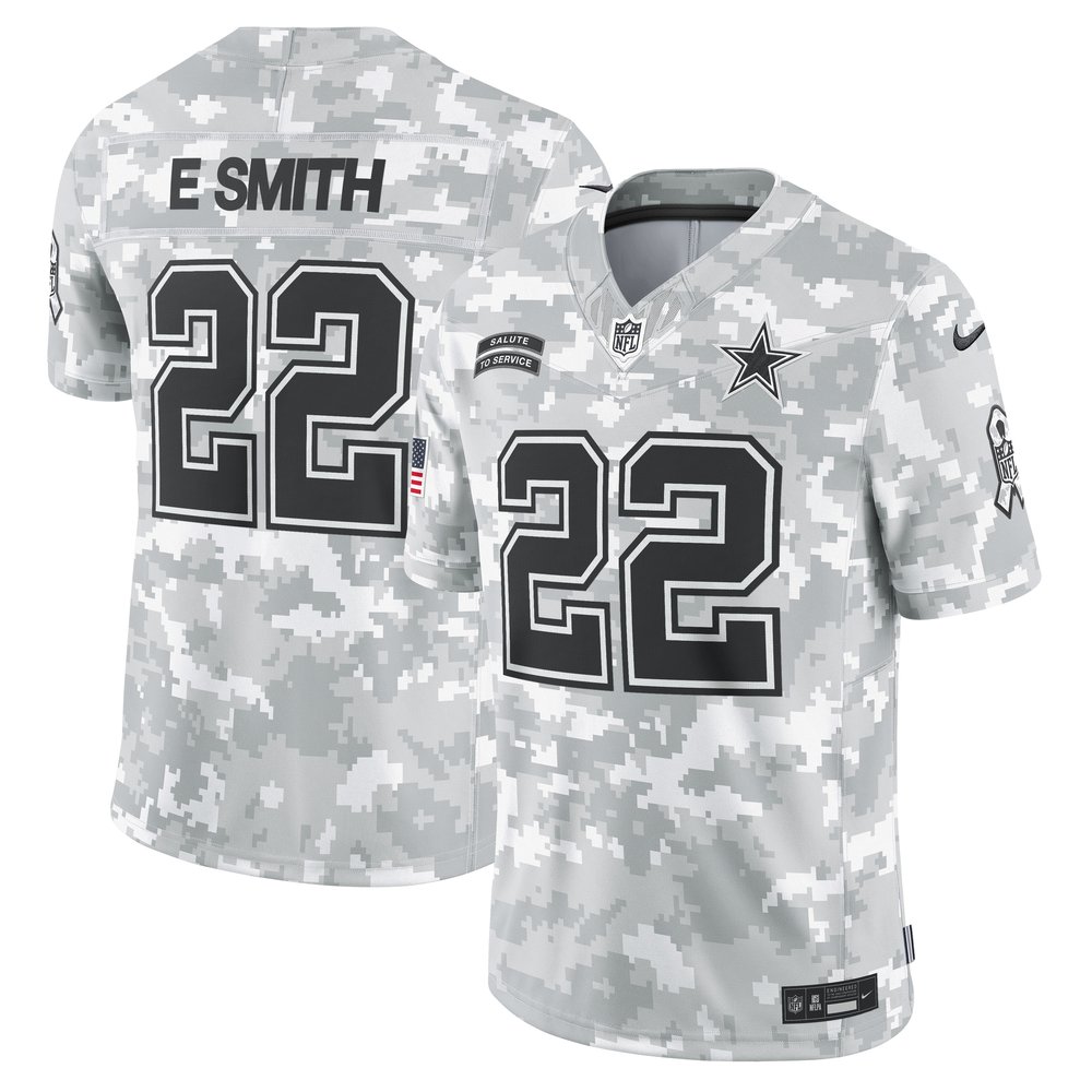 Men's Dallas Cowboys Emmitt SmithArctic Camo 2024 Salute to Service Retired Player Limited Jersey