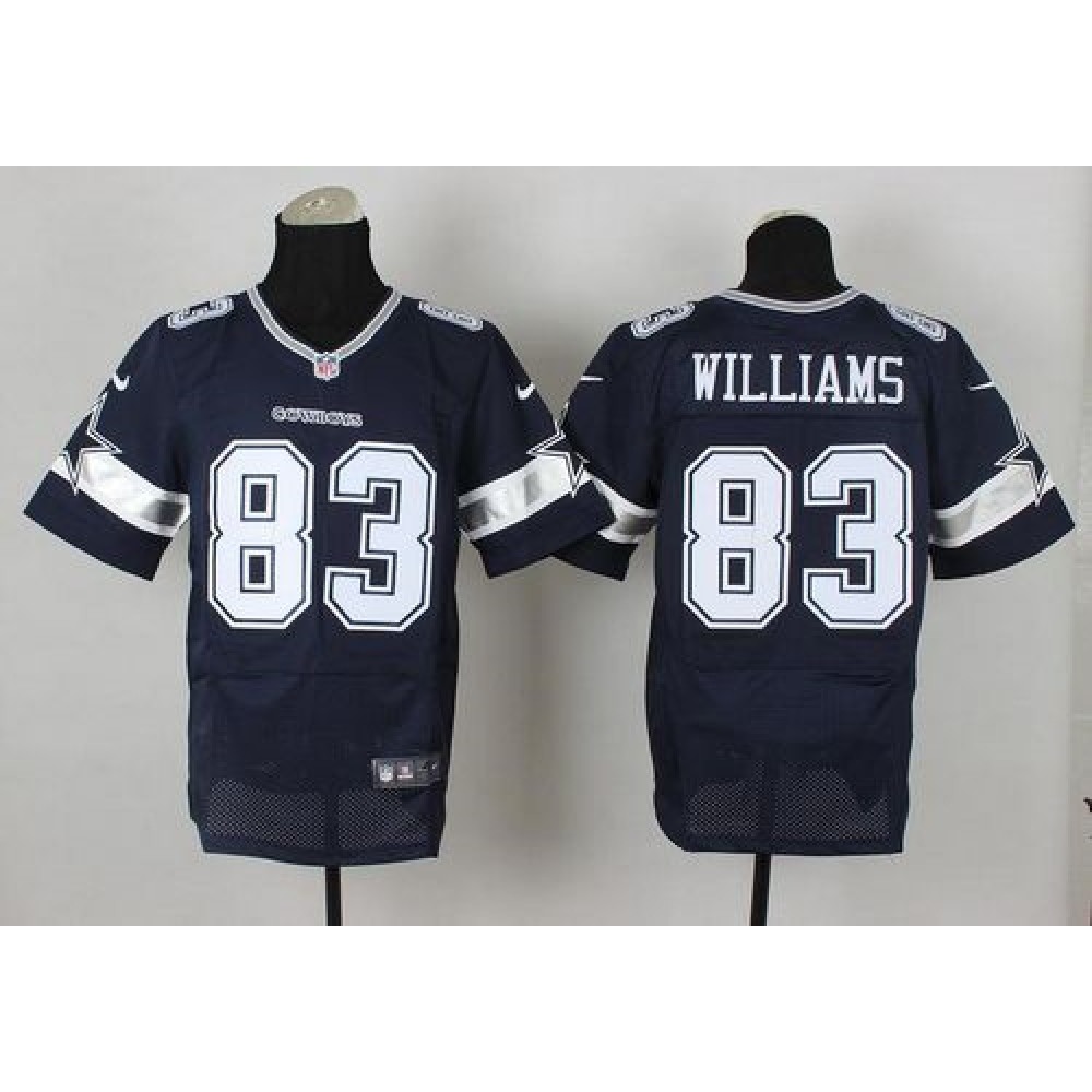 Cowboys #83 Terrance Williams Navy Blue Team Color Men's Stitched NFL Elite Jersey