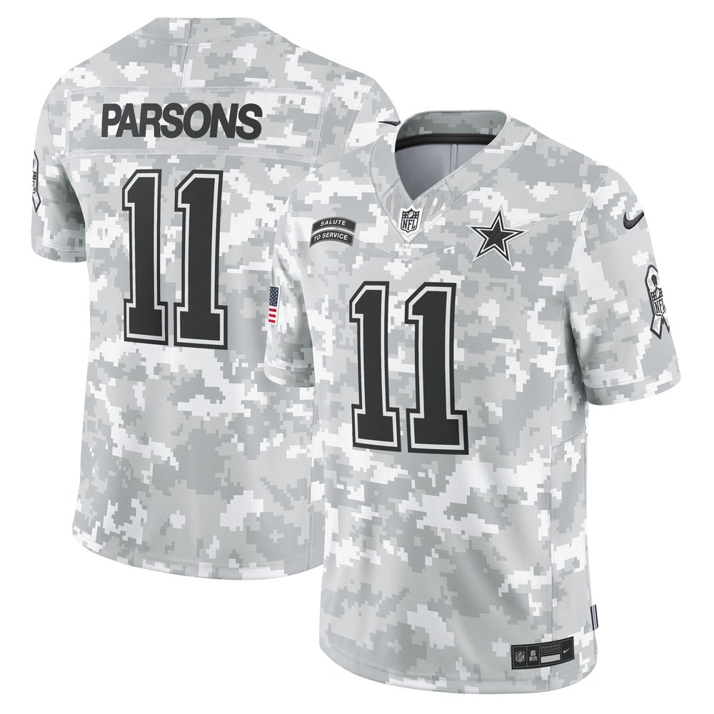 Men's Dallas Cowboys Micah ParsonsArctic Camo 2024 Salute to Service Limited Jersey
