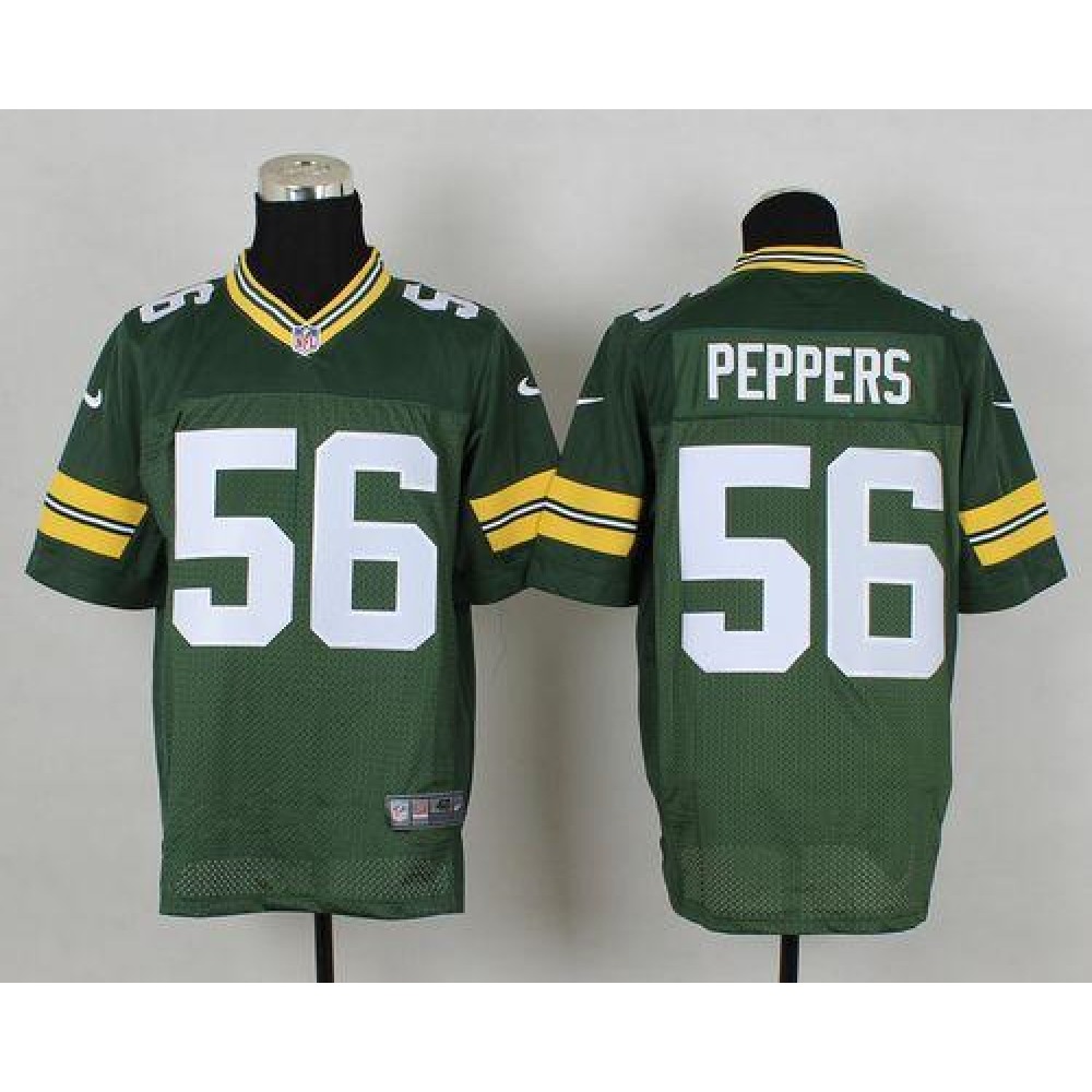 Packers #56 Julius Peppers Green Team Color Men's Stitched NFL Elite Jersey