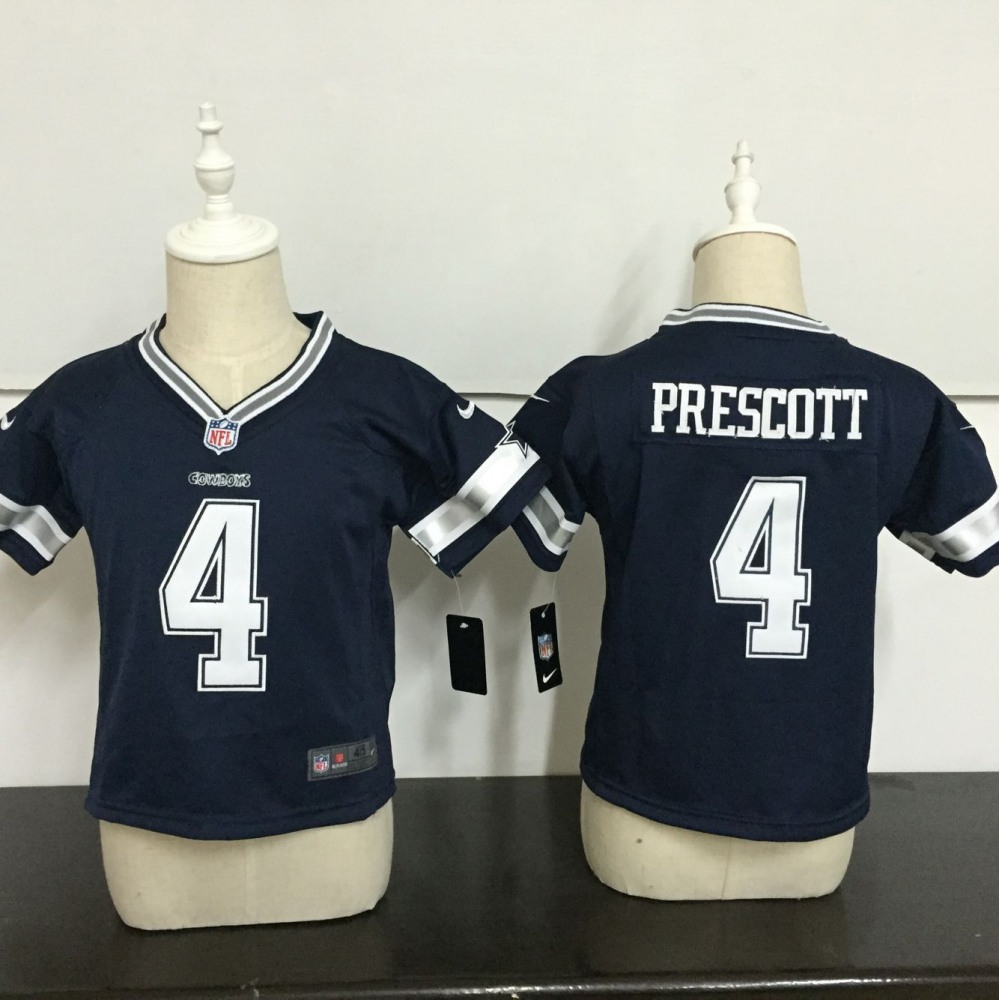 ToddlerDallas Cowboys #4 Dak Prescott Navy Blue Team Color Stitched NFL Jersey