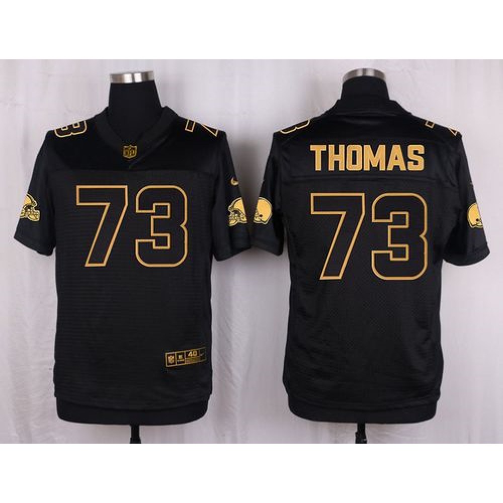 Browns #73 Joe Thomas Black Men's Stitched NFL Elite Pro Line Gold Collection Jersey