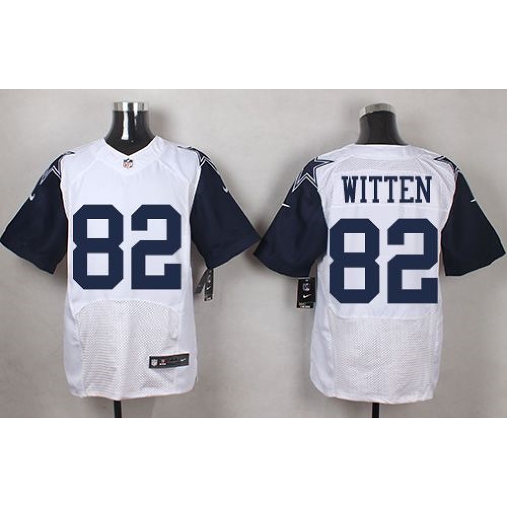 Cowboys #82 Jason Witten White Men's Stitched NFL Elite Rush Jersey
