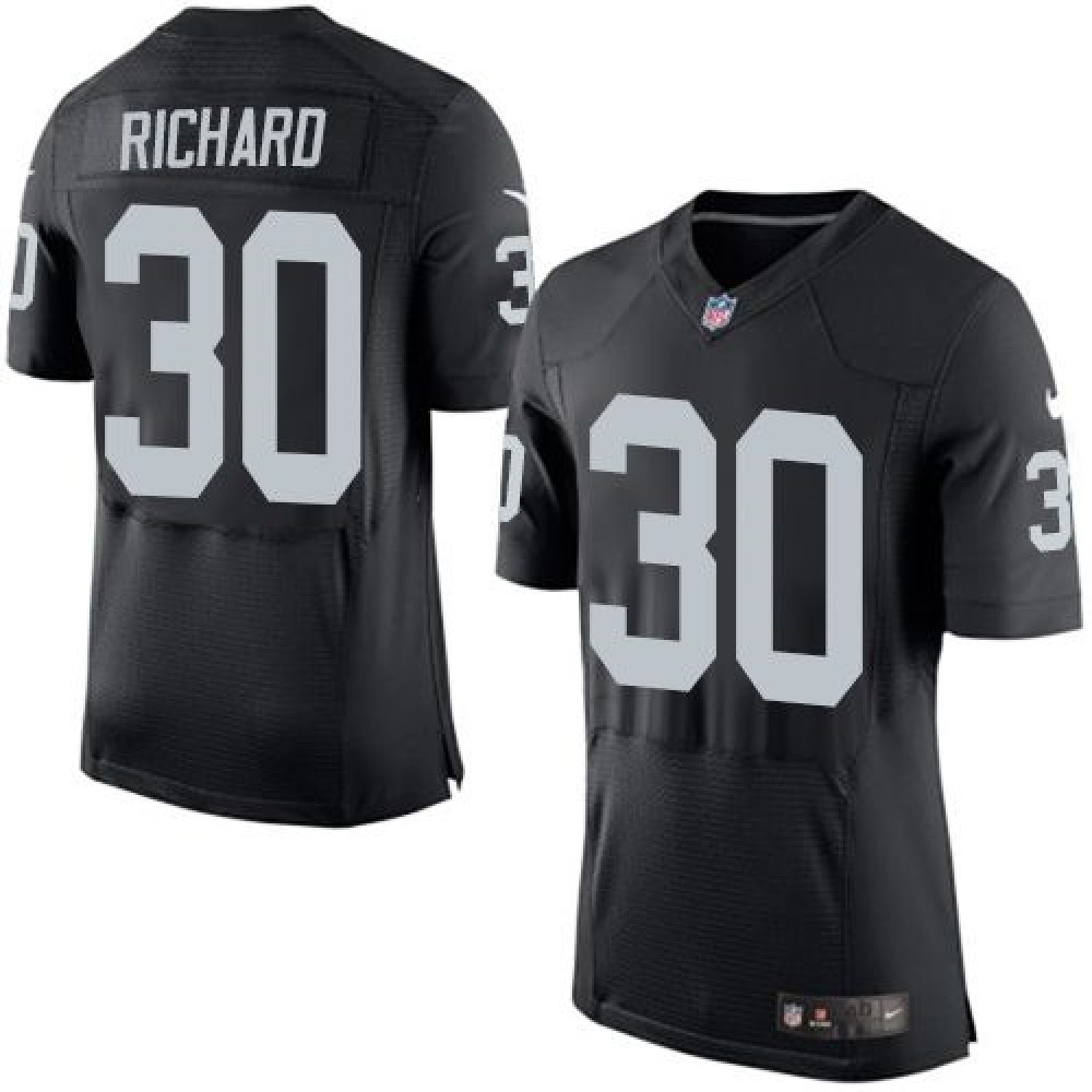 Raiders #30 Jalen Richard Black Team Color Men's Stitched NFL New Elite Jersey