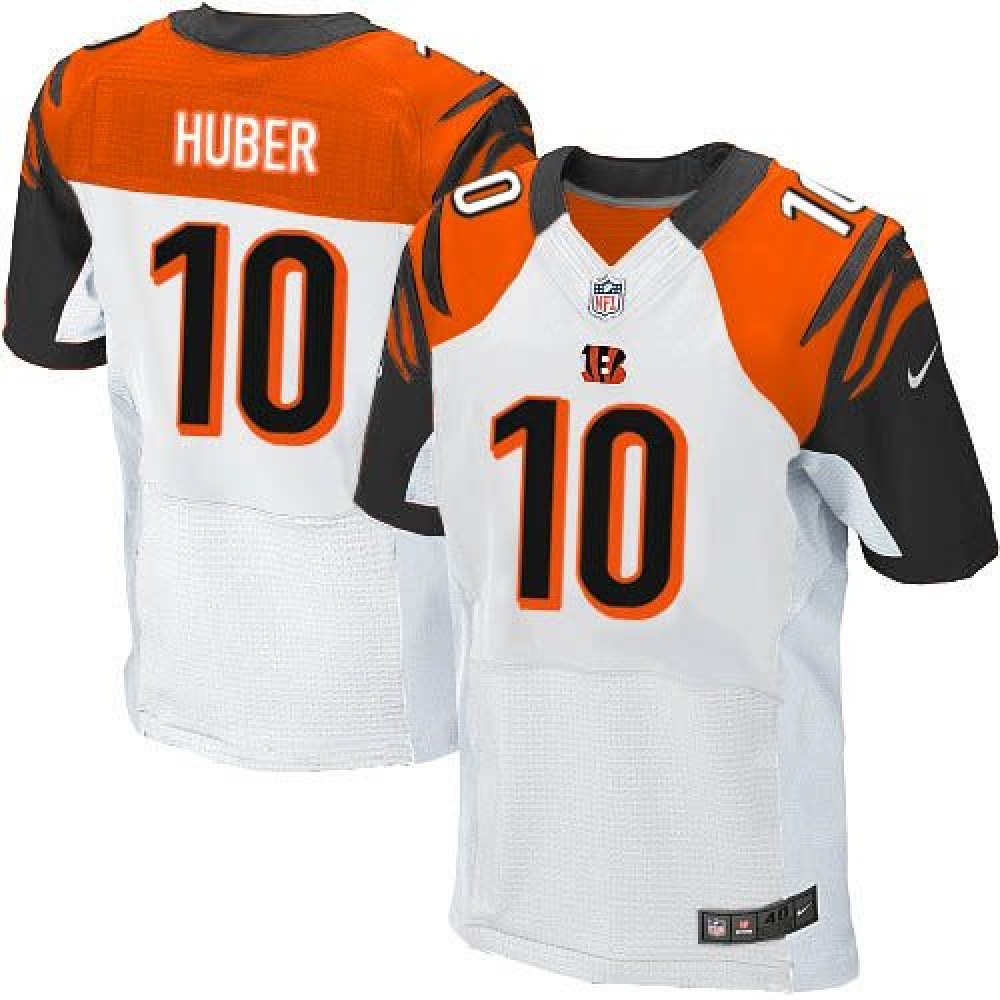 Bengals #10 Kevin Huber White Men's Stitched NFL Elite Jersey
