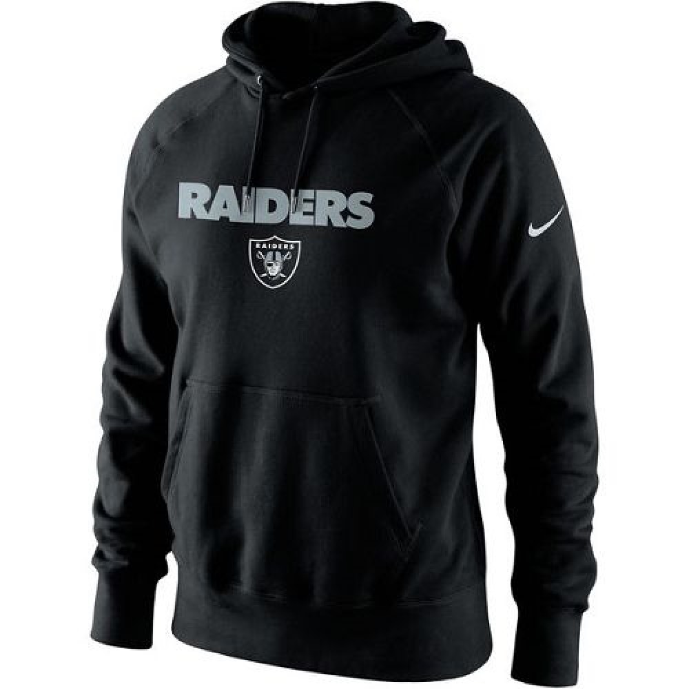 Men's Oakland RaidersBlack Lockup Pullover Hoodie