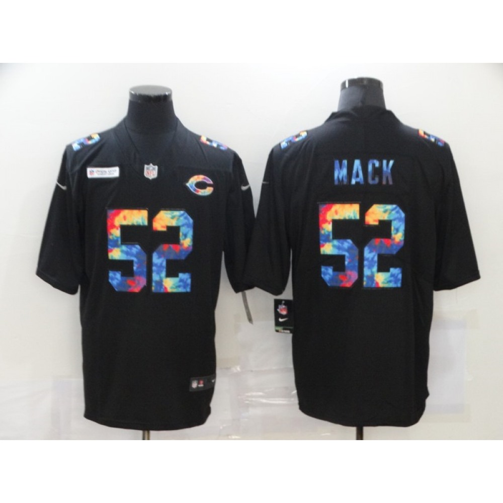 Men's Chicago Bears #52 Khalil Mack Black Crucial Catch Limited Stitched Jersey