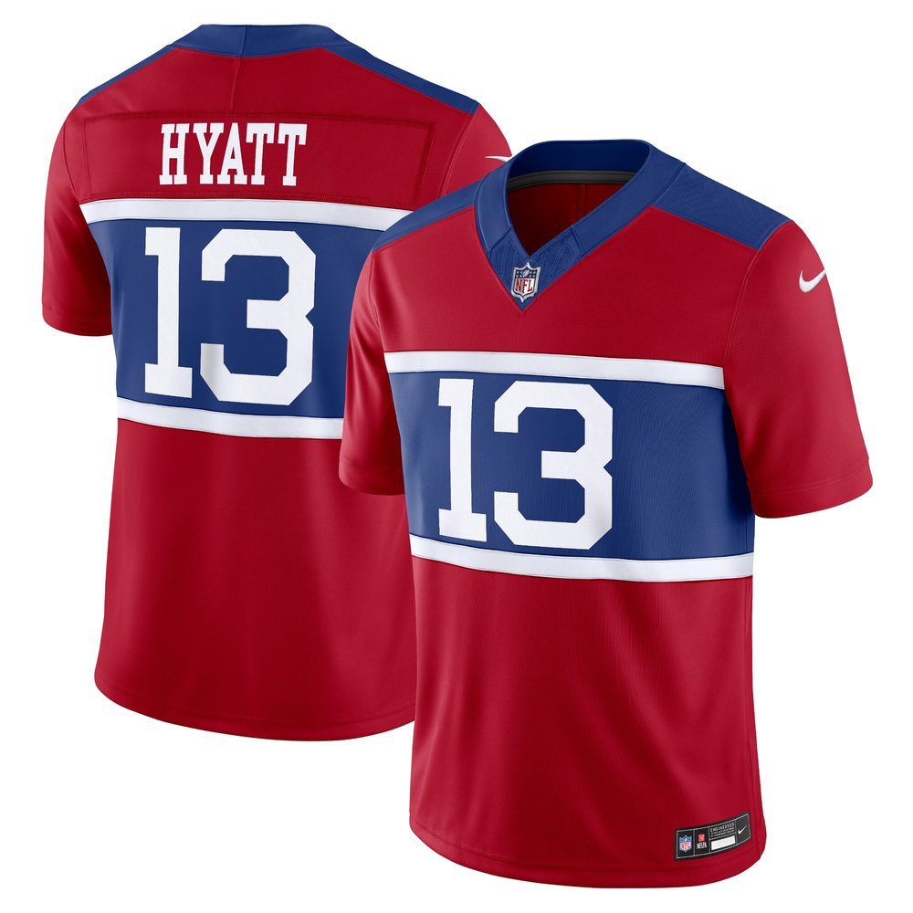 Men's New York Giants Jalin HyattCentury Red Alternate Vapor F.U.S.E. Limited Jersey
