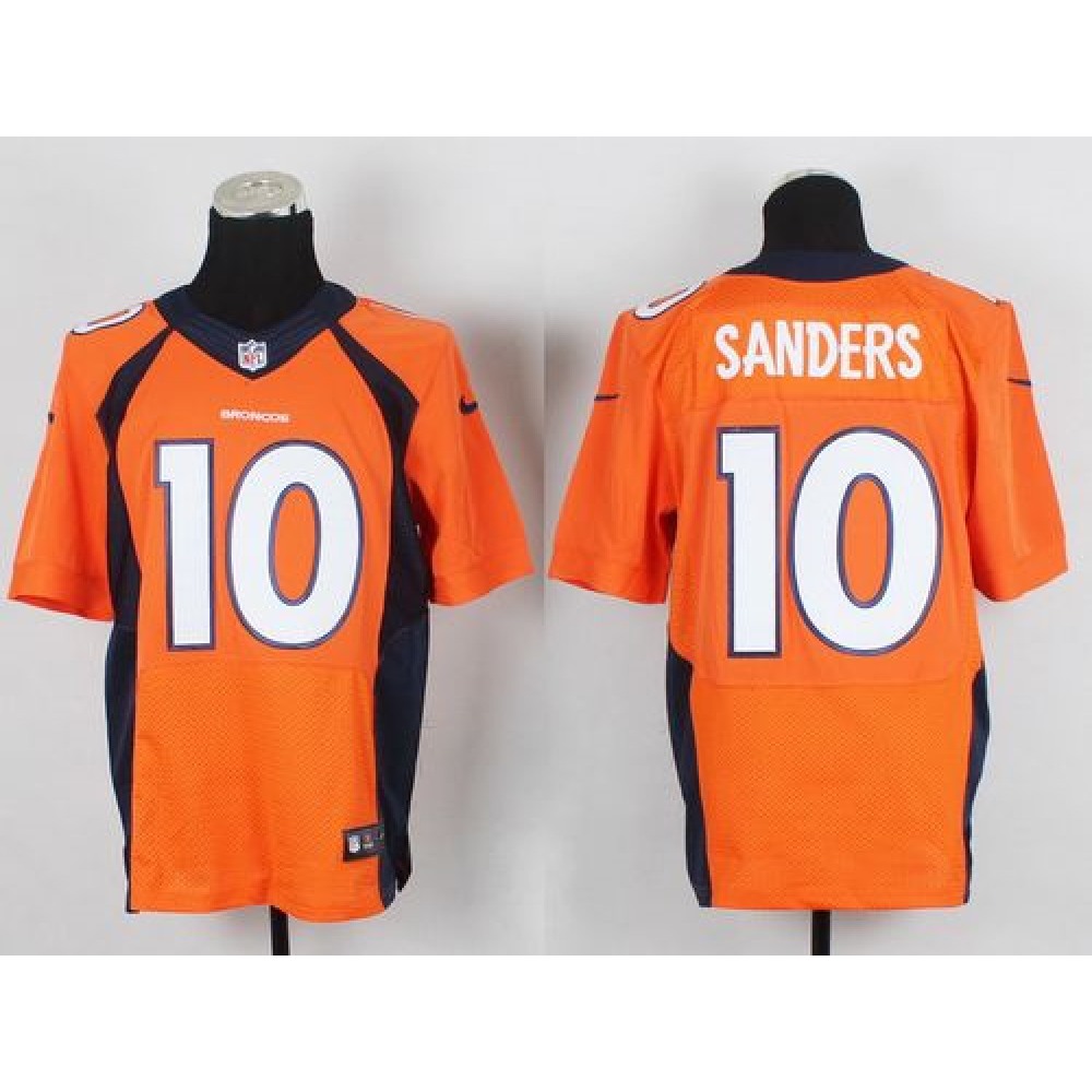 Broncos #10 Emmanuel Sanders Orange Team Color Men's Stitched NFL New Elite Jersey