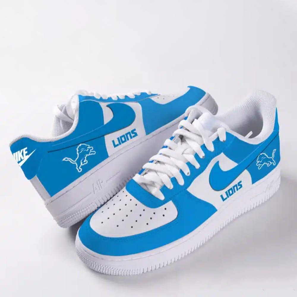 Unisex Nike x NFL Detroit Lions Custom Air Force 1 Low Team Sneakers