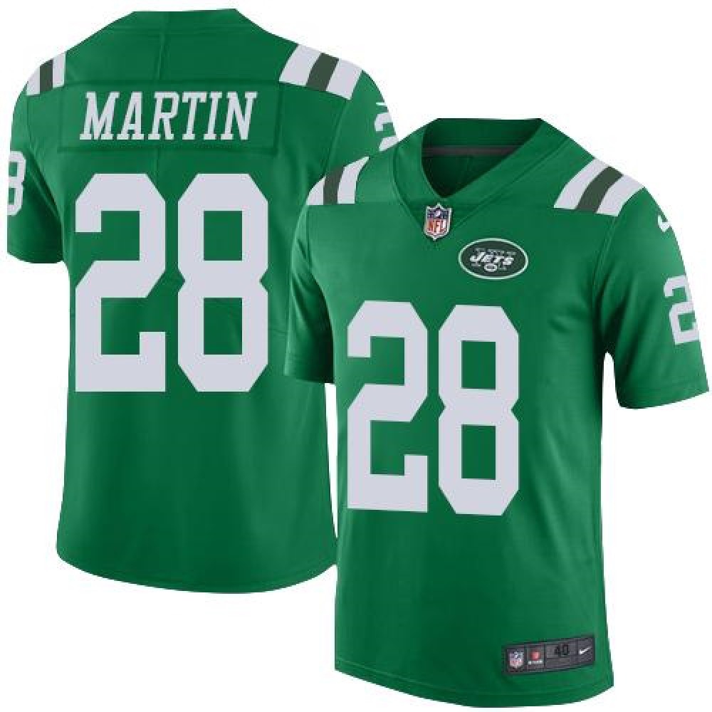 Jets #28 Curtis Martin Green Men's Stitched NFL Elite Rush Jersey