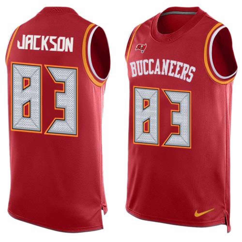 Buccaneers #83 Vincent Jackson Red Team Color Men's Stitched NFL Limited Tank Top Jersey