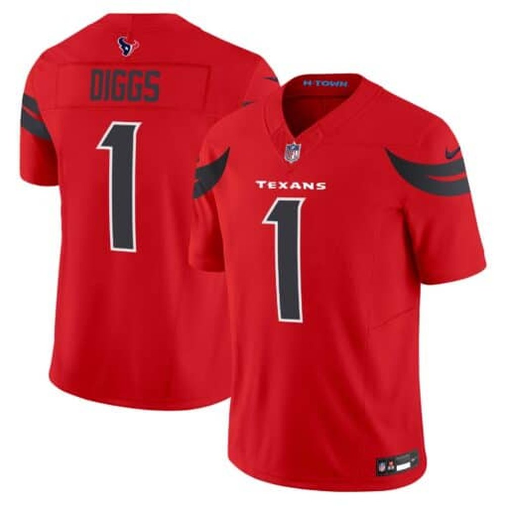Men'sStefon Diggs Red Houston Texans Vapor F.U.S.E. Limited Jersey