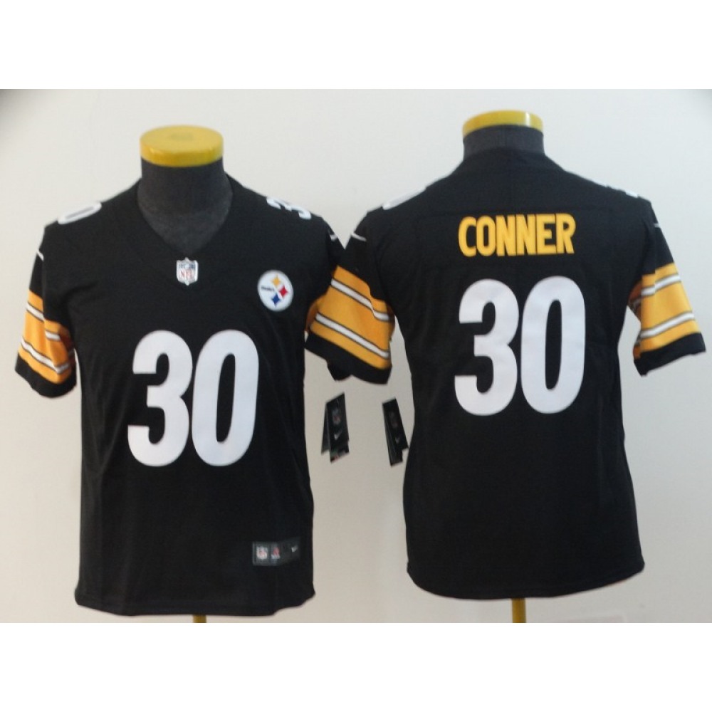 Youth Pittsburgh Steelers #30 James Conner Black Vapor Untouchable Limited Stitched NFL Jersey